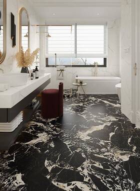 真石质感拿破仑金柔光大理石瓷砖客厅地板砖厨房卫生间墙砖75x150