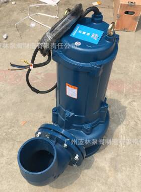 国标污水潜水泵100WQ60-13无堵塞排污泵100MM潜污泵