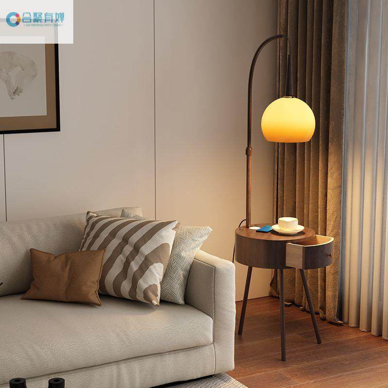 客厅沙发边茶几带抽屉置物架房间床头柜一体豪华中古风柚子落地灯,机械设备,其他机械设备,淘宝优惠券,粉丝福利购,淘宝优惠卷