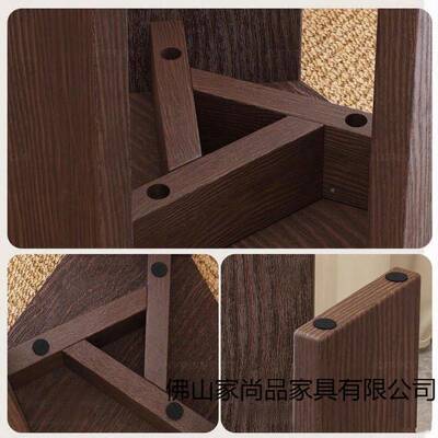 乐全木凳子家用可放茶几组合六TRR叠角凳来客结实实耐用餐桌叠叠