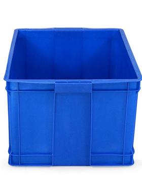 7箱50*周560*40SQT5可盖子加带厚转大号白色塑料箱物料仓库周转箱