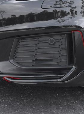 适用19款奥迪装628058L改装前雾灯饰贴亮条全新Aa6l前杠防刮蹭框