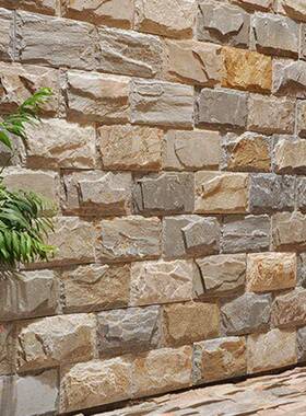 天岩然文化外石室围墙花园庭院花岗蘑仿菇石背景墙瓷84249砖别墅