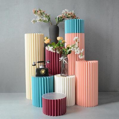 播展台花店中见描述岛陈列示摆台广器电直传媒展览材广告展示架