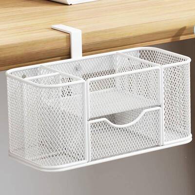 笔筒桌办下抽置位物架桌面文具收纳盒公屉室工整理方形文具小物件