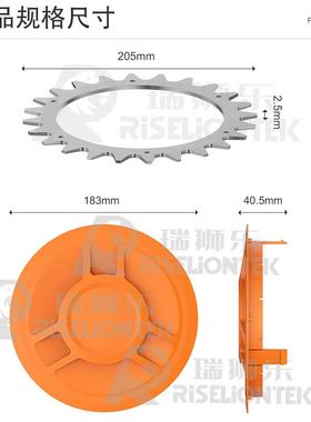 LWTL-01-1适用草WORX割机器人S&M牵轮防滑轮带轮毂罩ELY防滑钉引