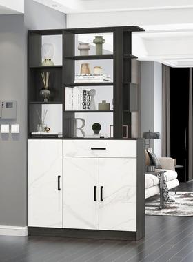 进门面玄关断隔鞋KWN柜一体轻奢灰色双简约现代柜客厅入户屏风装