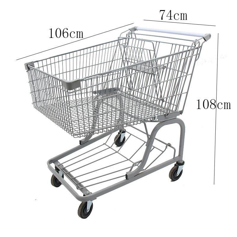大型卖市场超市仓储购物广场手用超购物车手推型车HM-SM大号推车