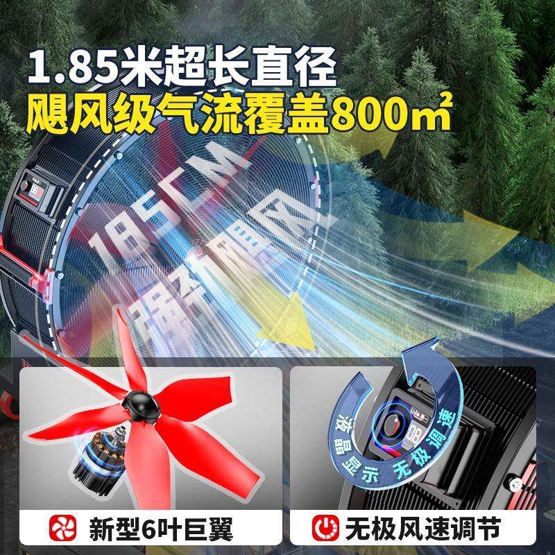 变库工业电风扇移动式强力圆筒大风机频落地扇大功率车仓工HOU间