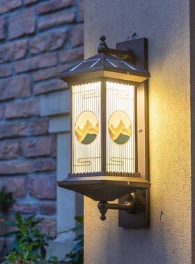 壁灯太柱阳能防室外别墅灯走廊庭院灯外墙花园大门水口89444子露