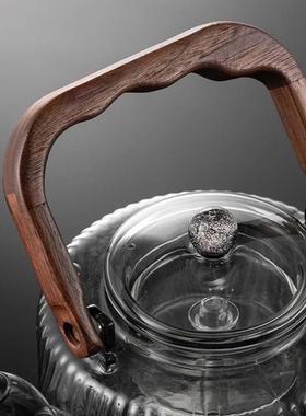 水式玻璃15477蒸煮茶日壶耐高温烧壶提梁煮茶器电陶炉用专茶炉