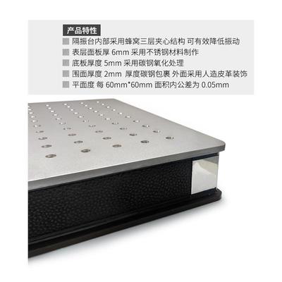 实验室高精光学面蜂窝平台板包带M6螺纹孔光多孔光学90802隔振度