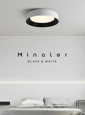 全光谱式极简护眼吸圆顶意灯卧室房YH2390间现代简约白护眼色黑色