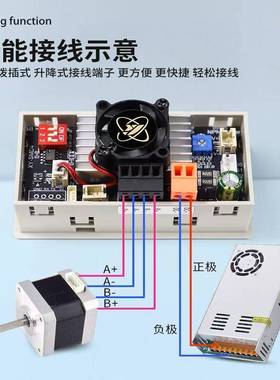 SMD度4驱动一体4257步进电正51654C反转控制驱动器角速度PL串口机