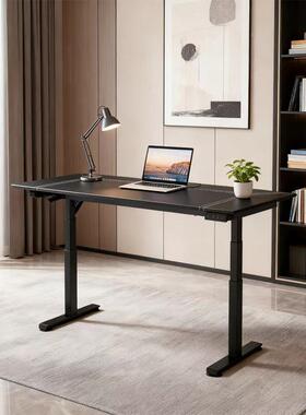椭圆款电动18936桌升降腿脑电习桌双电机升降桌家用写字办公学书