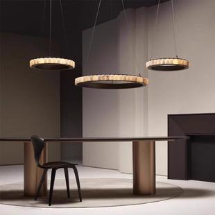 新中石式 班创意设计师西牙圆形 客20000厅云吊灯意轻奢别墅餐厅式