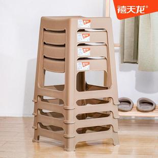 9饭9951W时加厚餐桌凳家用吃熟料凳子尚创意朔料登成人塑胶独