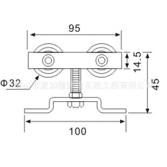 供AD-80提1木门轮2吊轮双扇折叠门212吊Y轮