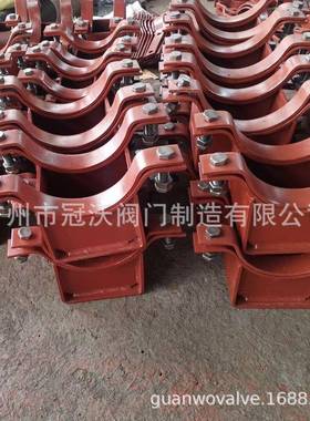17159基双螺型栓管夹准重型双螺栓夹双管螺栓四螺栓管卡保冷管用
