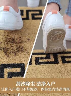 印度然环保椰天棕垫进门入户门蹭脚门垫63155家用厅地室外门口除