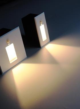 86led智感应地型脚灯走方形网红楼梯壁灯A-12295廊过道嵌入式能小