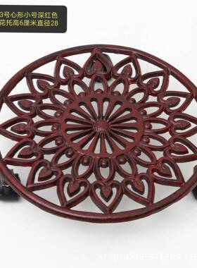 跨移境铁艺复22880古花盆做旧托盘底座轮盆接水盘动滑轮栽盆垫带