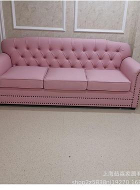 美式艺奢约沙布发客厅三人43874轻沙发小户型简田园现代实木地中