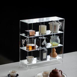 亚阁克架力茶具茶多宝展示置物架壶桌面收纳架无零售活动背板格子
