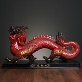 陶瓷工艺品雕塑创意家居龙摆件玄关装 饰办公室风水轻奢招财生肖龙