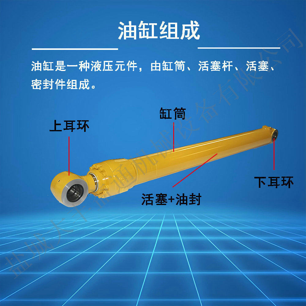 机床液压升降油缸缸体活塞杆密封件缓冲装置