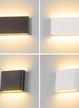 智闪超薄户外LED防水壁灯简约花园大口阳台过道庭院墙壁灯室外电