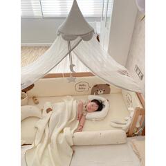 婴儿蚊帐全罩式通用宝宝罩儿童拼蚊床接床专用遮光防摔床92354防