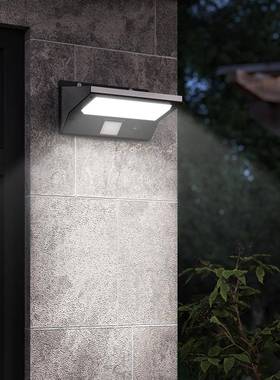 外太阳能院壁灯人体感应花园灯路室外别墅QWI户LED照明庭围墙灯