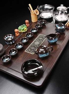 新全自上动茶22151具套装烧水壶一体款茶盘家用泡代茶底部水茶台