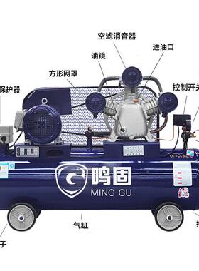 空压机工业级大80V压气泵小型22气HVW0V高喷漆打气泵型汽修空压缩