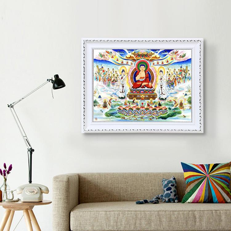 5d钻石画厅石魔方钻画石绣满钻新款西方极乐世界JVW钻厂家直客销