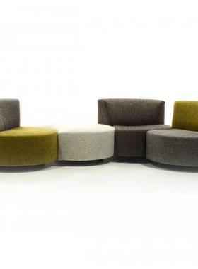 创意现代单沙发工RHF作人室接待大前厅酒店台自由合拼接异形组沙