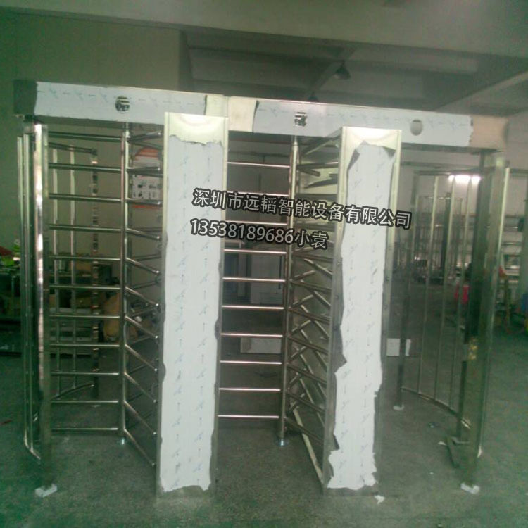 三通道门禁刷卡转闸 监狱十字滚闸门 厂家直销全高闸门禁系统