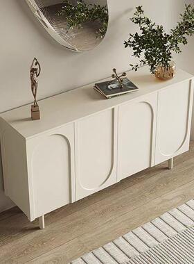 法奶油风餐边柜现代柜简约式储置物柜客厅靠墙轻奢边柜玄关97901