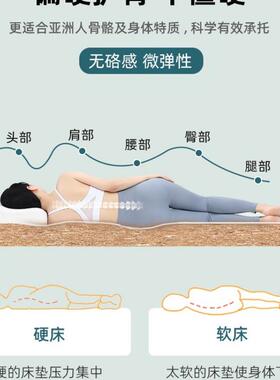 天然厘椰棕偏床垫硬垫子家用45210脊卧室硬棕榈护腰护10米床垫租
