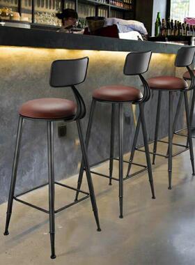 轻奢椅凳凳高子铁艺简靠台椅家现代吧台吧酒吧脚椅子用KX-65169餐