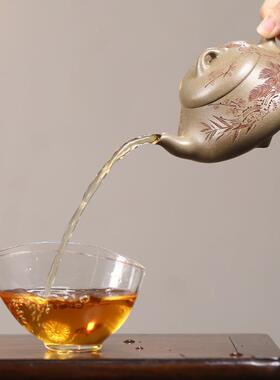 手工紫瓢砂壶非段机车非灌原矿紫砂松华102128汉青汉棠石茶具厂浆