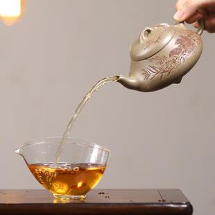 手工紫瓢砂壶非段机车非灌原矿紫砂松华102128汉青汉棠石茶具厂浆