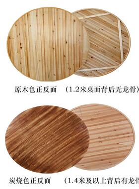 现代加厚大圆桌面TPD实木简圆桌子台家面约用酒店可折叠