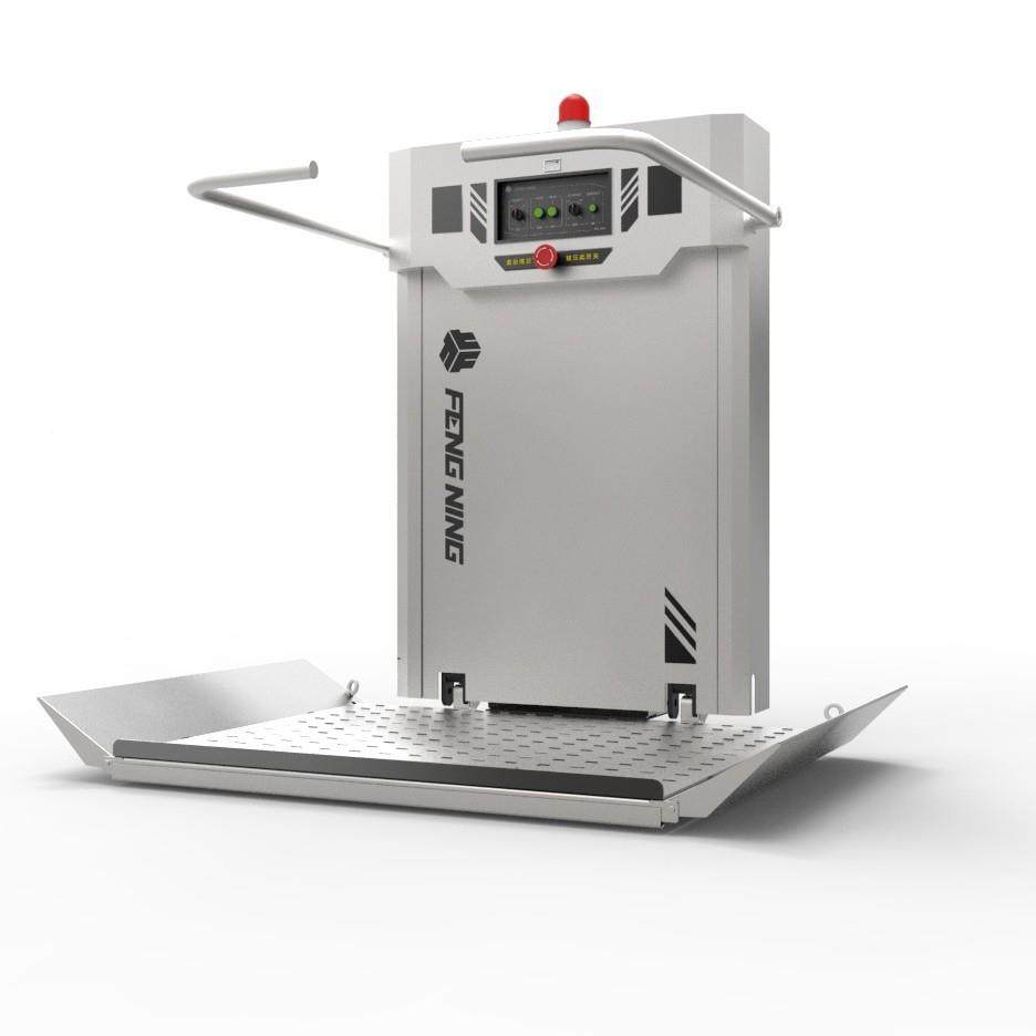 斜式升轮降机SCO可载人轮椅式家用无障碍升降平台跨斜挂平椅台