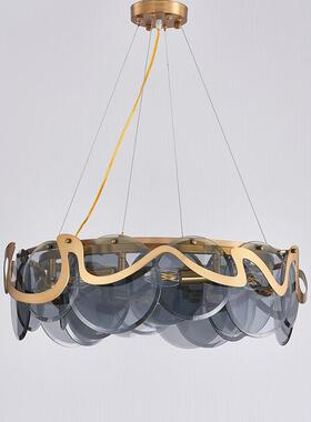 代FOZ简约气玻客厅主灯设计师大轻奢餐厅卧室璃吊现灯