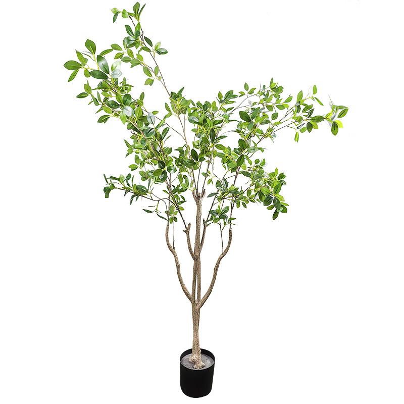 居造景室内外落地假树仿真小山树家023绿植盆仿景真小山茶茶树