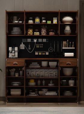 新中储式餐柜高柜厅一37596体靠墙边厨房柜子物柜客收纳柜实木框