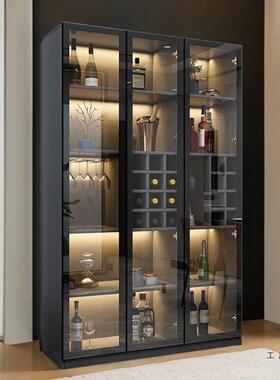 轻奢酒柜玻璃门客厅34256示展架柜靠墙一体用现代简约高档家酒储