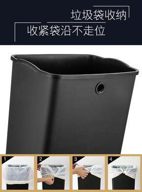 不锈钢分类垃25546桶脚公共场合办公室盖商场大圾号踏带商用方形